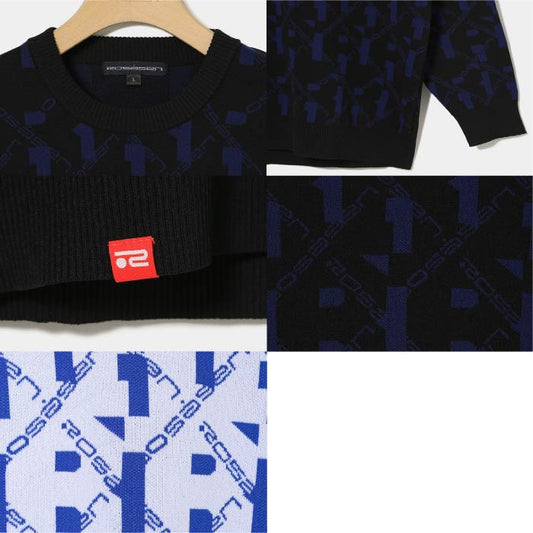 Rosasenロサーセン メンズ モノグラムジャカードエコニット 044-19911