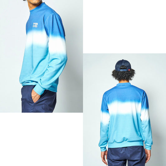 Rosasenロサーセン メンズ T/C裏毛グラデーションプリントスウェット 吸水速乾 044-38311