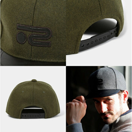 Rosasenロサーセン メンズ メルトン×レザーフラットキャップ 吸水速乾 046-59032