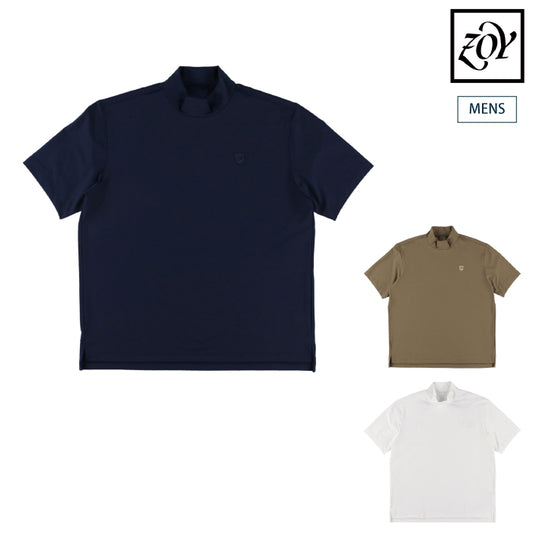 ZOY ゾーイ メンズ MENS ストレッチピンメッシュ 半袖モックネック 吸水速乾 ストレッチ機能 071432043
