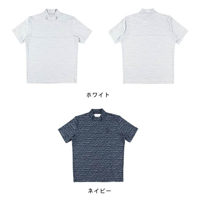 ZOY ゾーイ ゴルフシャツ 半袖 ゴルフウェア メンズ MENS レイヤーロゴプリント ベア天竺 半袖シャツ 抗菌防臭 071442001