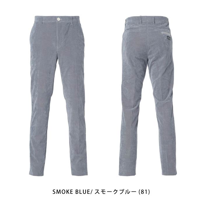 ZOY ゾーイ ゴルフウェア メンズ MEN 28W シャンブレーコール ロングパンツ スモークブルー ストレッチ性 光沢感 071454404