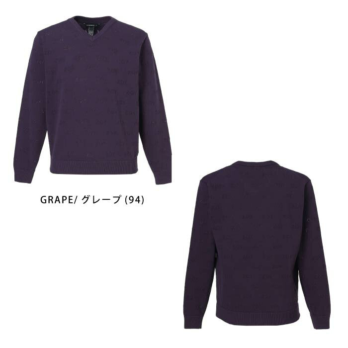 ZOY ゾーイ ゴルフウェア メンズ MEN ZOYアイレット天竺プレーティング 長袖セーター ストレッチ イージーケア 071454709