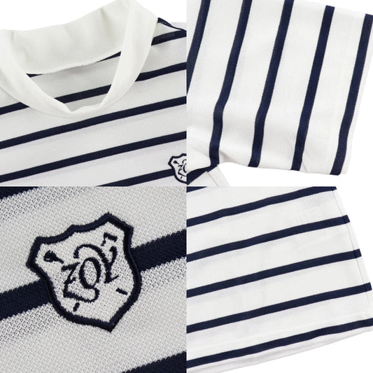 ZOY ゾーイ レディース WOMENS 先染めボーダー 半袖モックネック 【高機能素材】 071632021