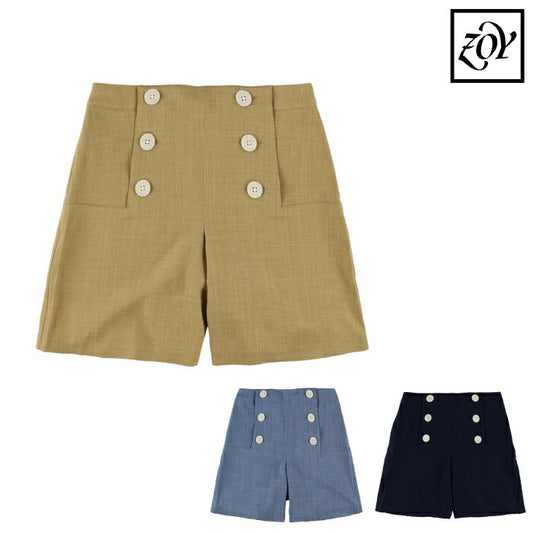 ZOY ゾーイ レディース WOMENS ポリエステルダイドオックスフォード ハーフパンツ 多機能素材 071632430