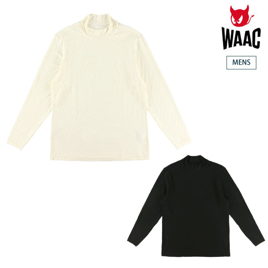 WAAC ワック メンズ MENS ロゴエンボス起毛JQD 長袖モックネック 072234030