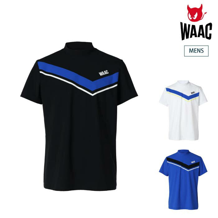 WAAC メンズ MENS CARVICOスムース 半袖モックネック　ゴルフ WAAC ワック ゴルフウェア メンズ MENS CARVICOスムース 半袖