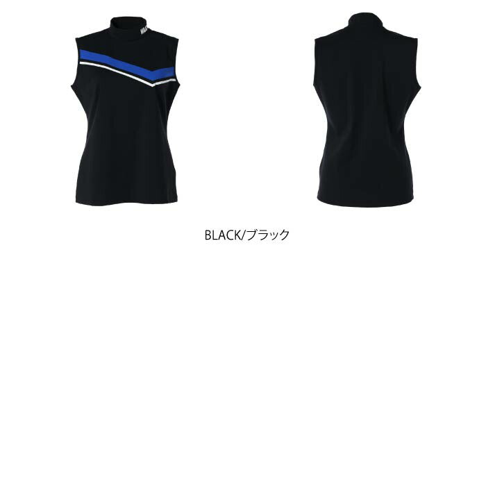 WAAC ワック ゴルフ半袖シャツ ゴルフウェア レディース WOMENS Carvicoスムース ノースリーブモックネック イタリア製高機能素材 速乾 UVカット 型崩れしにくい アンチピリング 軽量 イージーケア