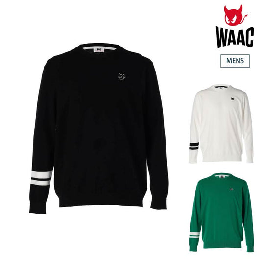 WAAC ワック メンズ MENS ソフトタッチベーシックニット 長袖プルオーバー 072242711