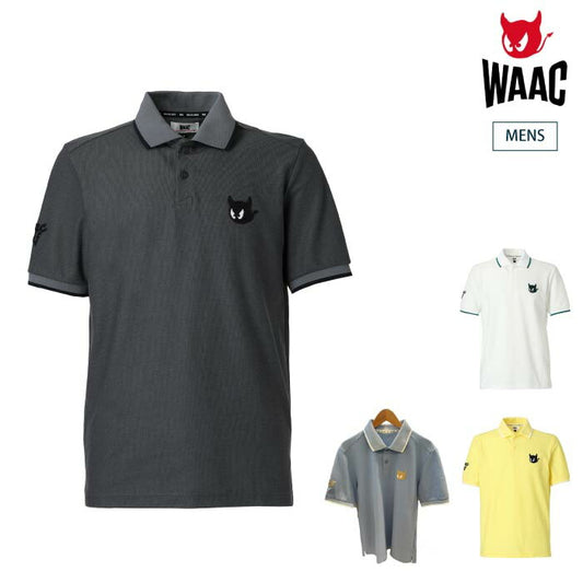 WAAC ワック ゴルフウェア メンズ MEN クラシックピケポロシャツ 高機能素材 UVカット 吸水速乾 ストレッチ 072252010