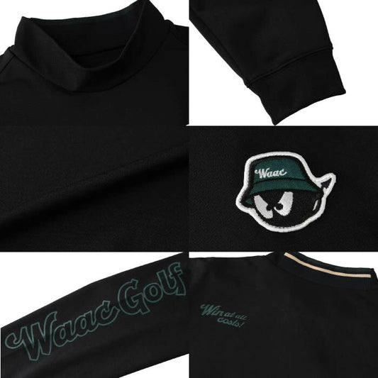 WAAC ワック ゴルフウェア メンズ 長袖モックネックシャツ MEN コンパクト裏毛ミドラー ストレッチ UVカット 吸水速乾 072252012