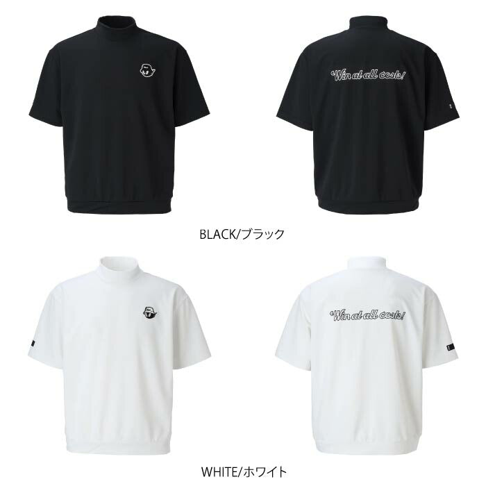 WAAC ワック ゴルフウェア メンズ MEN サスティナブルピケモックネック 吸水速乾 UVカット機能 072252020
