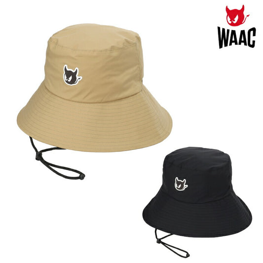 WAAC ワック ゴルフウェア メンズ レディース UNISEX レインハット 防水 透湿 撥水 ベンチレーション付 あご紐付 長めのつば 072252835