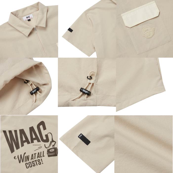 WAAC ワック メンズ ゴルフ MEN ミニリップエアーポロシャツ COOLDOTS 高機能素材 撥水 2WAYストレッチ 防シワ ウォッシャブル 072254011