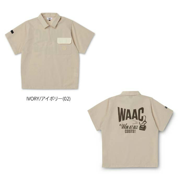 WAAC ワック メンズ ゴルフ MEN ミニリップエアーポロシャツ COOLDOTS 高機能素材 撥水 2WAYストレッチ 防シワ ウォッシャブル 072254011