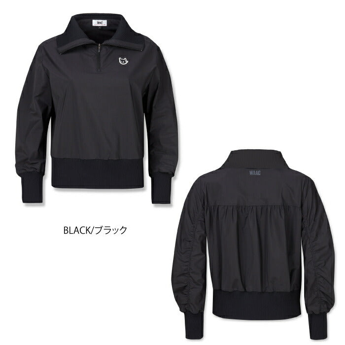WAAC ワック ゴルフウェア レディース WOMEN トリコットタフタハーフジップ ストレッチ 撥水 UVカット 072254065