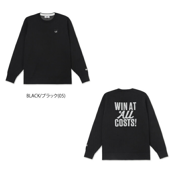 WAAC ワック ゴルフウェア メンズ MEN ライトウェイトニットプルオーバー バックロゴ 軽量 はっ水機能 手洗い可能 WAACKY 刺繍 存在感抜群 072254720