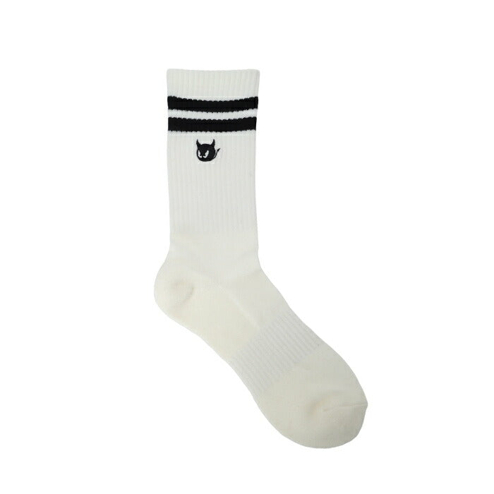 WAAC ワック ゴルフウェア メンズ ラインミドルソックス パイル加工 クッション性 スポーティー シンプル 072254842