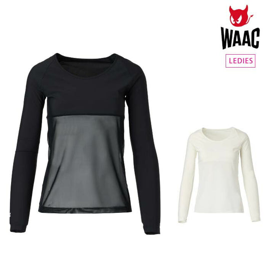 WAAC ワック ゴルフウェア レディース WOMEN ライトナイロンクルーネックインナー 接触冷感 UVカット 072259051