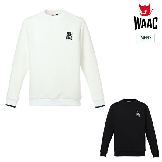 WAAC ワック ゴルフウェア メンズ MEN PLAYERS EDITION スウェットプルオーバー 韓国製ダンボールニット採用 柔らか質感 072262000