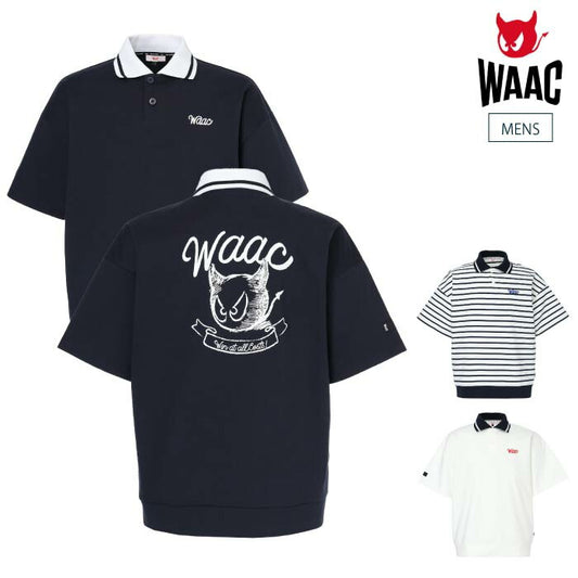 WAAC ワック ゴルフウェア メンズ MEN ライトストレッチポンチ ポロシャツ UVカット ゆとりのあるサイズ設計 072262020