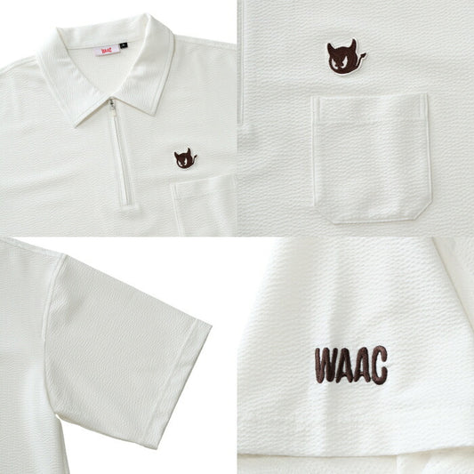 WAAC ワック ゴルフウェア メンズ MEN ストレッチサッカー ICE CREAM WAACKYポロ 半袖ポロシャツ ドライな着心地 爽やかな着用感 072262046