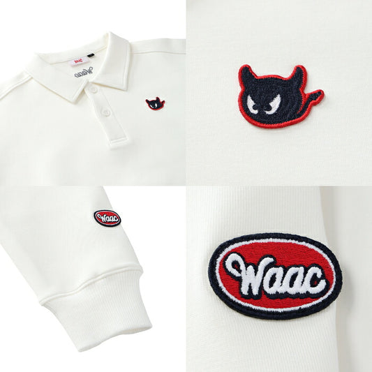 WAAC ワック ゴルフウェア レディース スウェットポロ 長袖シャツ イージーケア仕様 ストレッチ 072262061