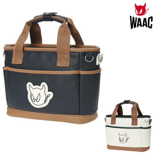 WAAC ワック ゴルフ メンズ レディース UNISEX Grainy Synthetic Leather カートバッグ シボ加工 ショルダーストラップ付 落ち着いたデザイン シリーズ商品あり 072262801