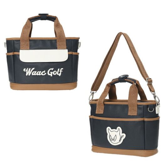 WAAC ワック ゴルフ メンズ レディース UNISEX Grainy Synthetic Leather カートバッグ シボ加工 ショルダーストラップ付 落ち着いたデザイン シリーズ商品あり 072262801