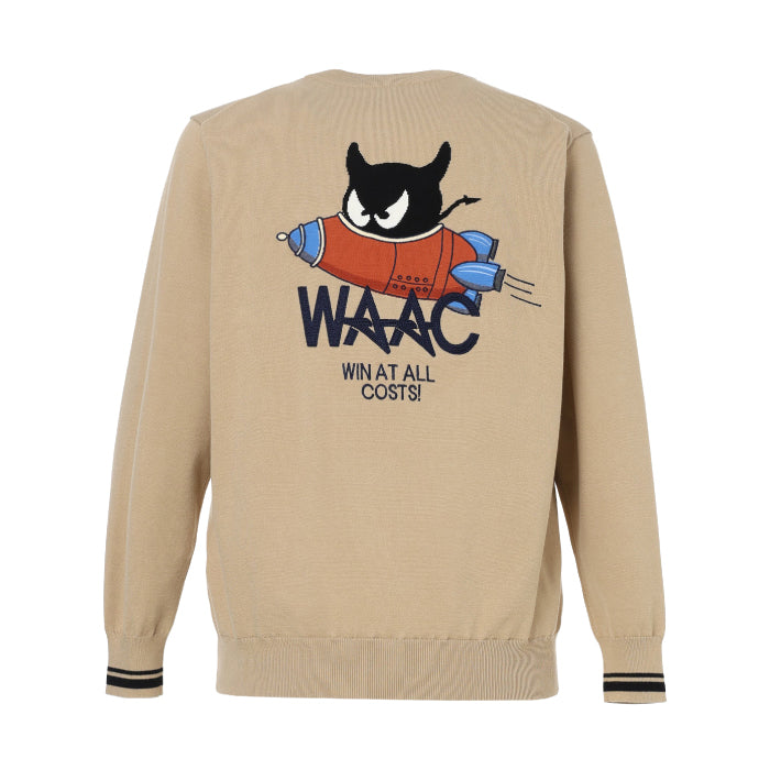 WAAC ワック ゴルフウェア メンズ MEN SEASONAL裏付きニットプルオーバー 防風性 ストレッチ性 072264731