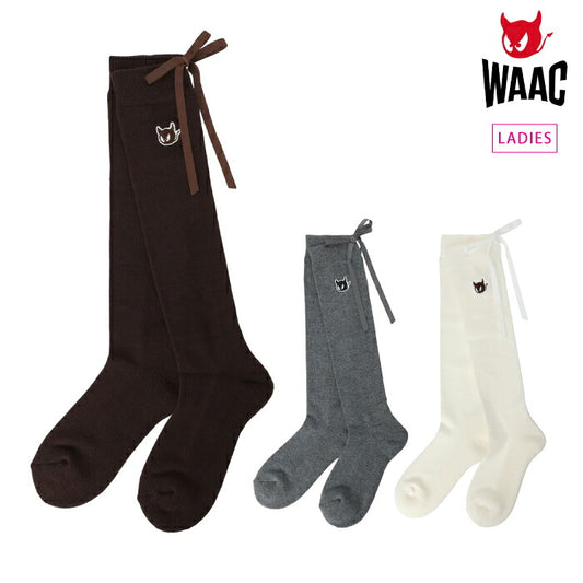 WAAC ワック ゴルフウェア レディース WOMEN リボンハイソックス フェミニンなデザイン 快適な履き心地 072264842