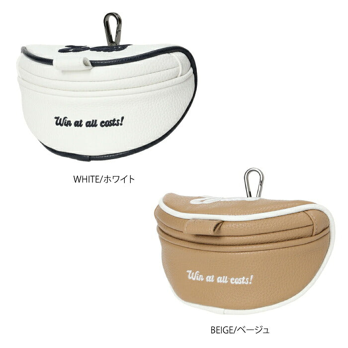 WAAC ワック ゴルフ メンズ レディース UNISEX GRAINY SYNTHETIC LEATHER ボールポーチ 3個収納 カラビナ付き シリーズ商品あり 072264870