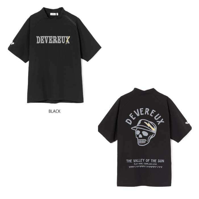 DEVEREUX GOLF デヴァローゴルフ ゴルフウェア メンズ フリーモーション 半袖 プルオーバー モックネック 軽量 通気性 透湿性 075754001