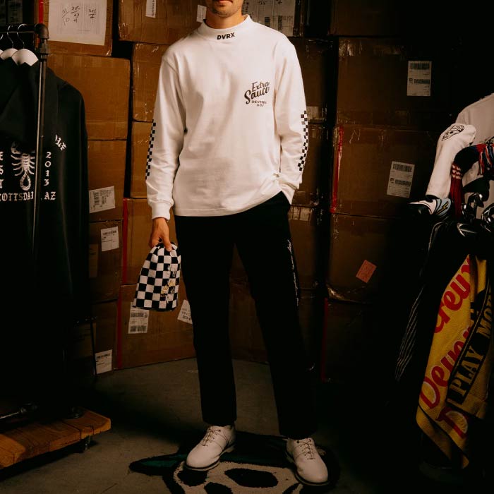 DEVEREUX GOLF デヴァローゴルフ ゴルフウェア メンズ VALLEY コットンモック ロングスリーブ モックネック 長袖 Tシャツ 日本製 075754004