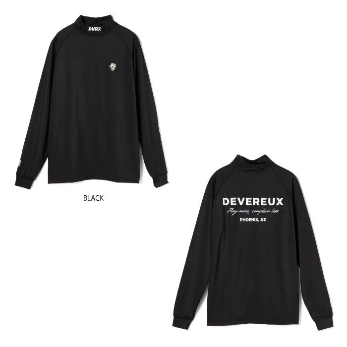 DEVEREUX GOLF デヴァローゴルフ ゴルフウェア メンズ エッセンシャル インナーモック ロングスリーブ 吸水性 速乾性 長袖モックネック Tシャツ 日本製 075754005