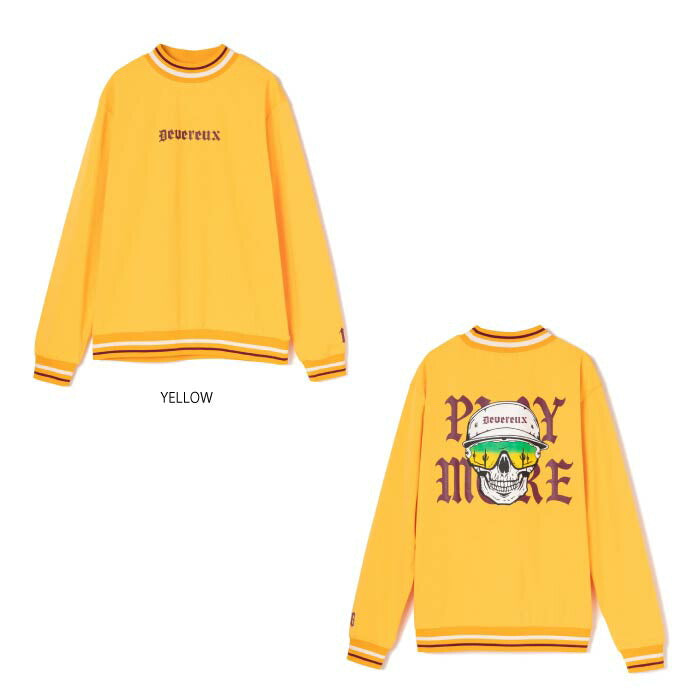 DEVEREUX GOLF デヴァローゴルフ ゴルフウェア メンズ DeadMan Running ストライプリブモック 長袖 シャツ プルオーバー 075754008