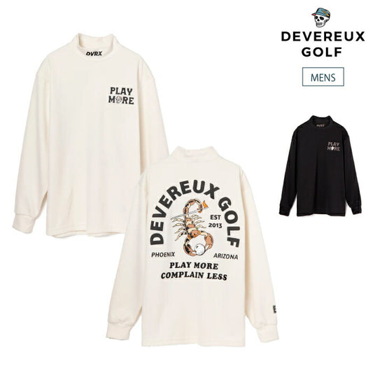 DEVEREUX GOLF デヴァローゴルフ ゴルフウェア メンズ Stinger fitted リブモック ロングスリーブ モックネック 長袖 シャツ プルオーバー 日本製 075754012