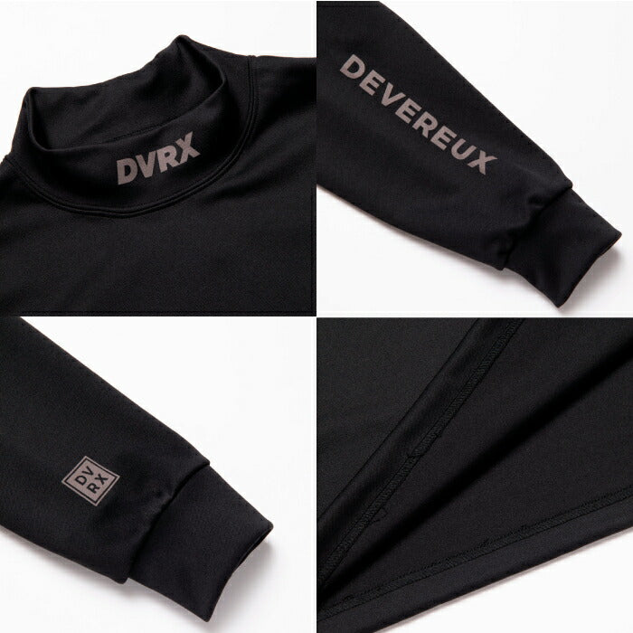 DEVEREUX GOLF デヴァローゴルフ ゴルフウェア メンズ Stinger fitted リブモック ロングスリーブ モックネック 長袖 シャツ プルオーバー 日本製 075754012