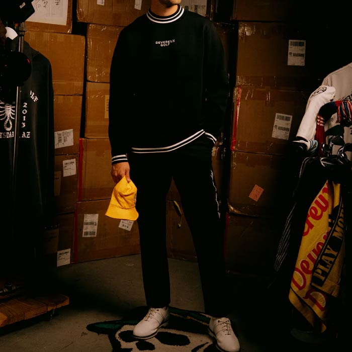 DEVEREUX GOLF デヴァローゴルフ ゴルフウェア メンズ ハイリーアディクティブ 裏付きニット モックネック セーター 075754704