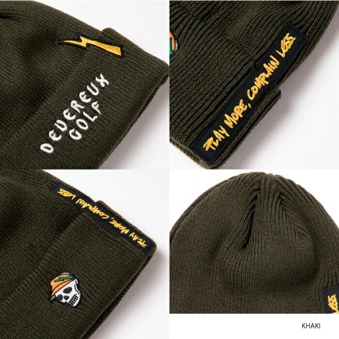 DEVEREUX GOLF デヴァローゴルフ ゴルフウェア メンズ レディース ボルトルーズニットビーニー 帽子 日本製 075754807