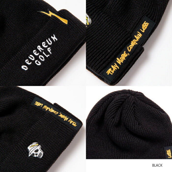 DEVEREUX GOLF デヴァローゴルフ ゴルフウェア メンズ レディース ボルトルーズニットビーニー 帽子 日本製 075754807