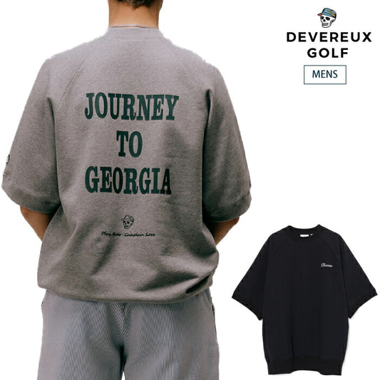 DEVEREUX GOLF デヴァローゴルフ ゴルフウェア メンズ DVG SL SWEAT 半袖スウェットシャツ 軽量 速乾性 日本製 075762013
