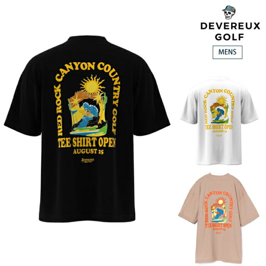 DEVEREUX GOLF デヴァローゴルフ ゴルフウェア メンズ DVG SEASONAL MOCK T 半袖モックネックシャツ ストレッチ 吸汗速乾 UVカット 日本製 075762020
