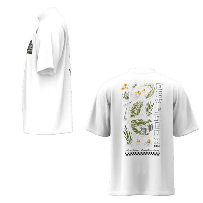 DEVEREUX GOLF デヴァローゴルフゴルフウェア メンズ DVG CROCO MOCK NECK 半袖モックネックシャツ半袖シャツ吸水速乾性 ストレッチ性 UVカバー 上品 075762022