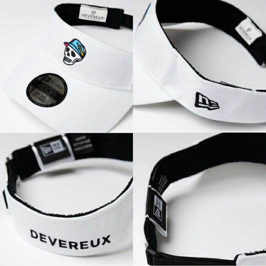 DEVEREUX GOLF デヴァローゴルフ ゴルフウェア メンズ レディース DVG × NEW ERA® VISOR サンバイザー 初コラボ 吸汗性 パイル生地 調整可能 快適 075762803
