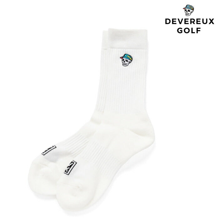DEVEREUX GOLF デヴァローゴルフゴルフウェア メンズ DVG SKULL CD SOCKS スポーツリブソックス 075762806