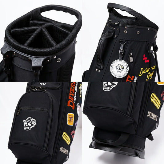 DEVEREUX GOLF デヴァローゴルフ メンズ レディース PIONEER TOWN Logo Assorted CADDIE BAG 新型スタンドキャディバッグ ポケット多数配置 シューズ専用ポケット付属 075764811