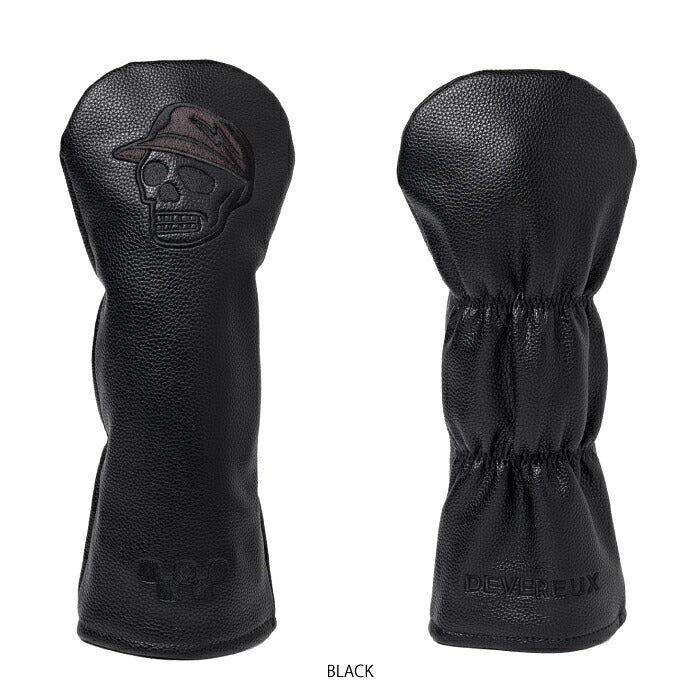 DEVEREUX GOLF デヴァローゴルフ メンズ レディース DVG Skull Icon FW Headcover フェアウェイウッドヘッドカバー オールブラック 高品質PUレザー採用 シリーズ商品あり 075764831