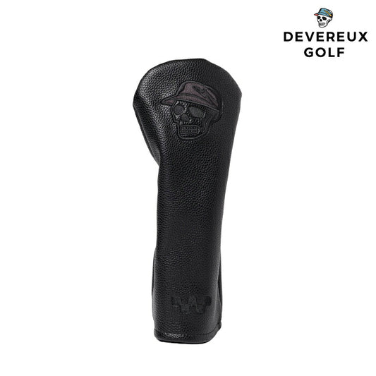 DEVEREUX GOLF デヴァローゴルフ メンズ レディース DVG Skull Icon UT Headcover ユーティリティヘッドカバー オールブラック 高品質PUレザー採用 シリーズ商品あり 075764832