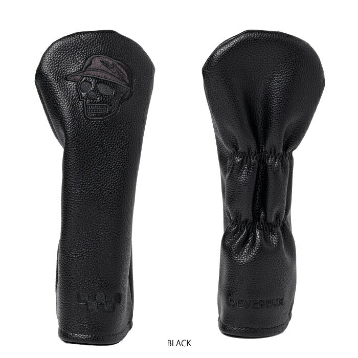 DEVEREUX GOLF デヴァローゴルフ メンズ レディース DVG Skull Icon UT Headcover ユーティリティヘッドカバー オールブラック 高品質PUレザー採用 シリーズ商品あり 075764832